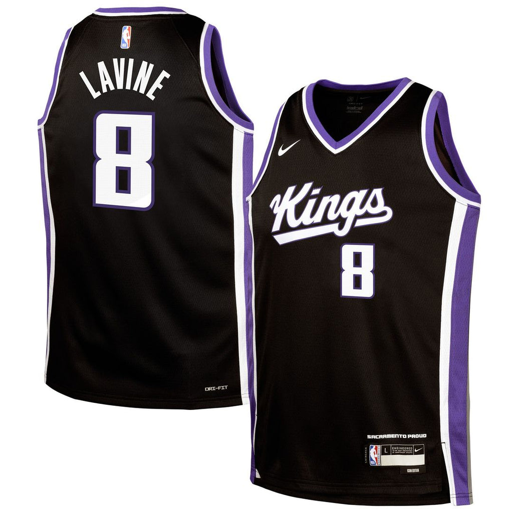 Sacramento Kings Zach Lavine Nike Youth Swingman Jersey - Icon Edition - Black