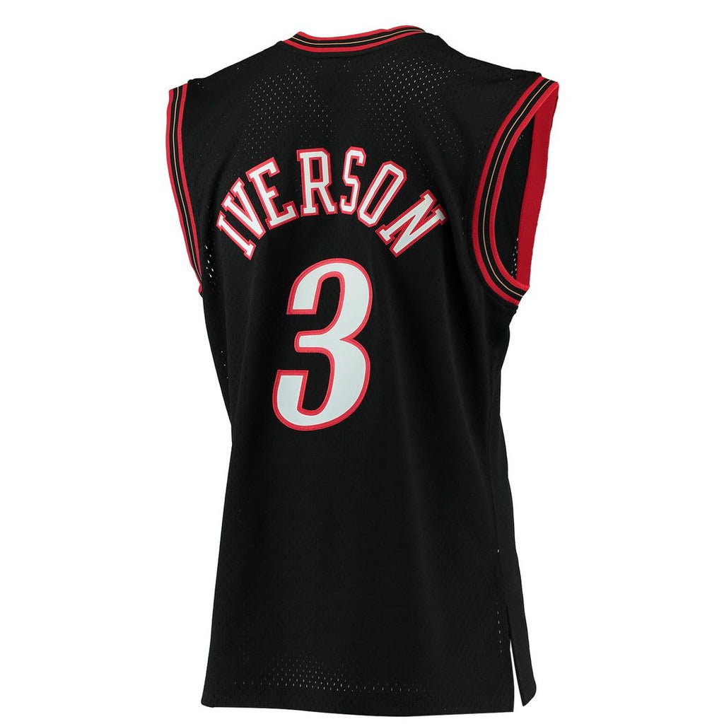 Philadelphia 76Ers Allen Iverson Mitchell & Ness 2000/01 Hardwood Classics Swingman Jersey - Black