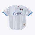 Cleveland Cavaliers Mitchell & Ness Head Coach Pinstripe Mesh Full - Button Baseball Jersey - White