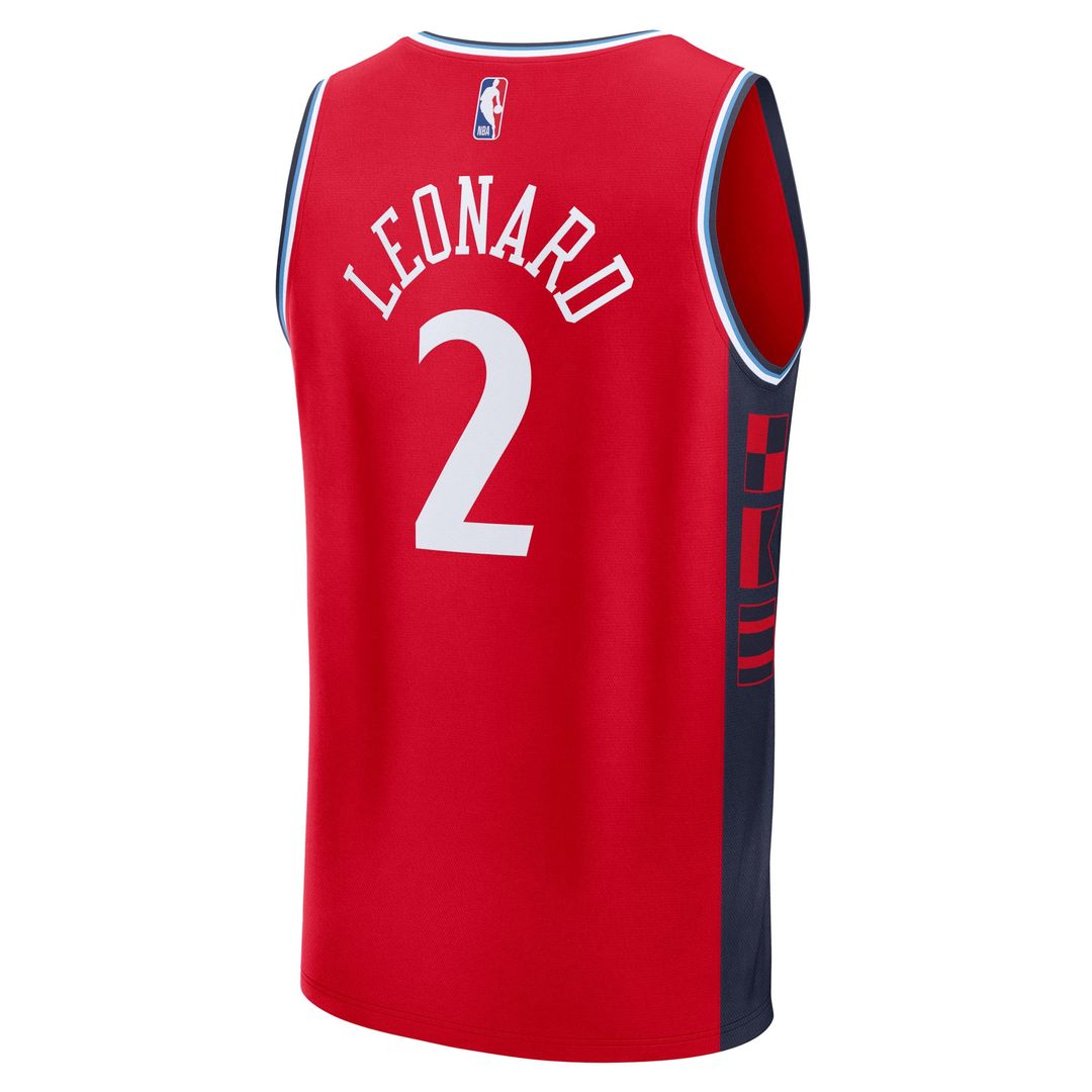 La Clippers Kawhi Leonard Fanatics Fast Break Replica Player Jersey - Statement Edition - Red