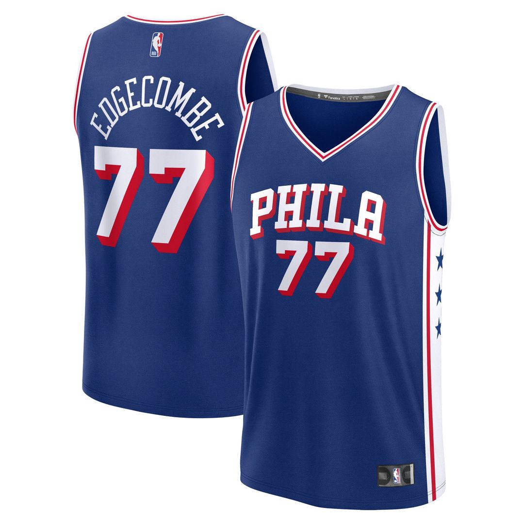 Philadelphia 76Ers V. J. Edgecombe Fanatics Nba Draft First Round Pick Fast Break Replica Jersey - Icon Edition - Royal