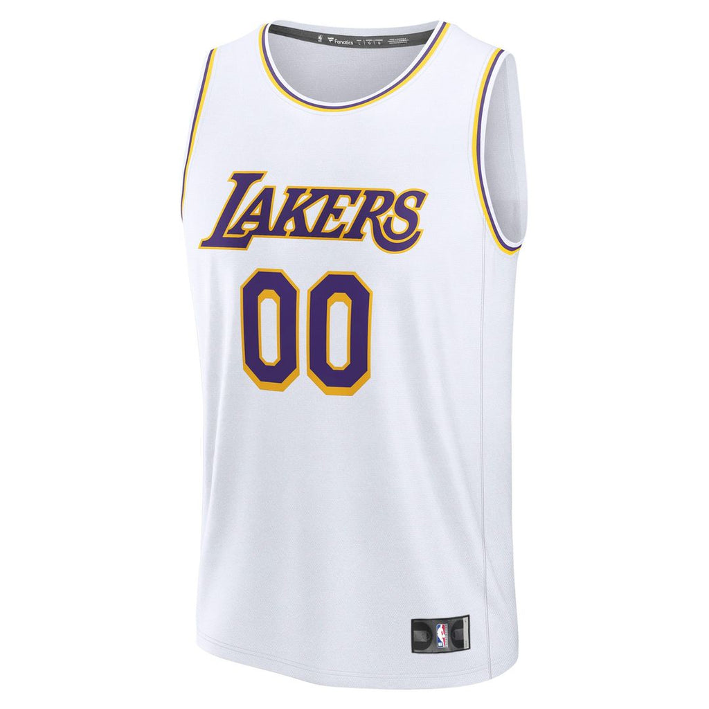 Los Angeles Lakers Fanatics Youth Fast Break Custom Replica Jersey - White - Association Edition