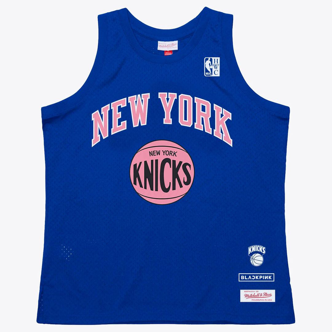 New York Knicks Mitchell & Ness X Blackpink Hardwood Classics Swingman Jersey - Blue - Limited Edition