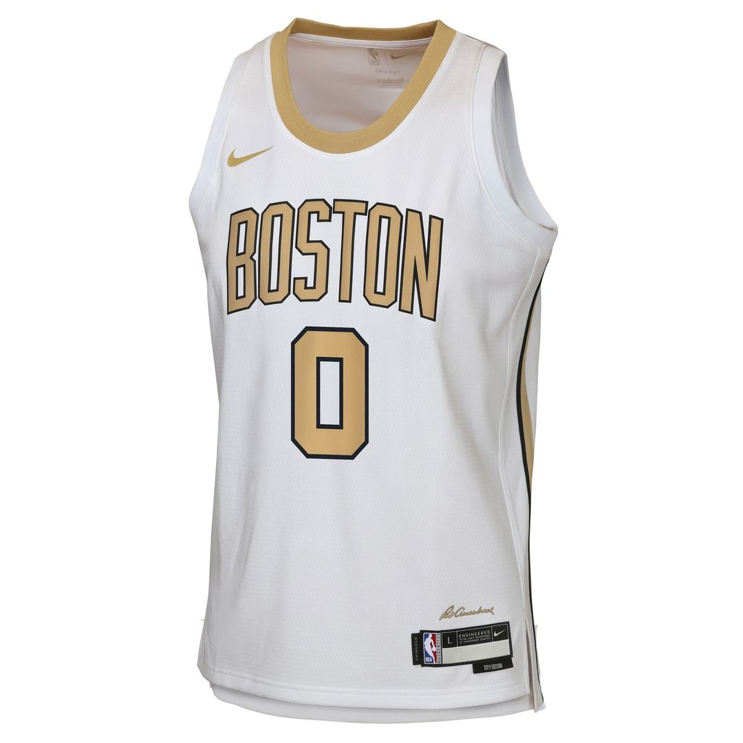 Boston Celtics Jayson Tatum Nike Youth /26 City Edition Swingman Jersey - White