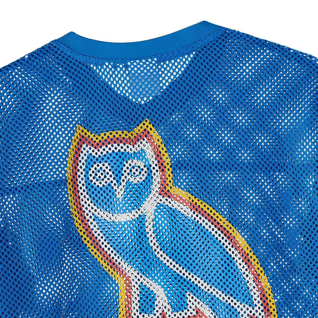 Oklahoma City Thunder Ovo X Nba Mesh Football Fashion Jersey - Blue