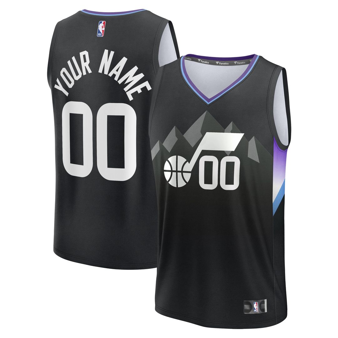 Utah Jazz Fanatics Fast Break Replica Custom Jersey - Purple - Icon Edition