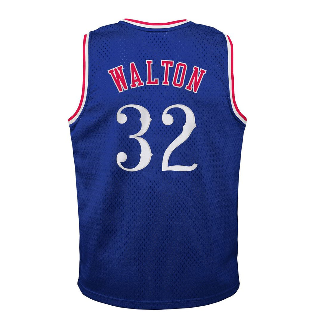 La Clippers Bill Walton Mitchell & Ness Youth 1984/85 Hardwood Classics Swingman Jersey - Royal