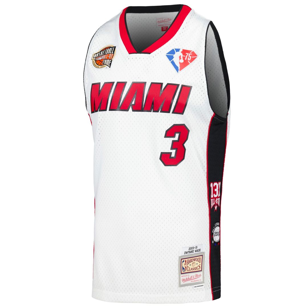 Miami Heat Dwyane Wade Mitchell & Ness Unisex Hall Of Fame Class Of 2023 Throwback Swingman Jersey - White