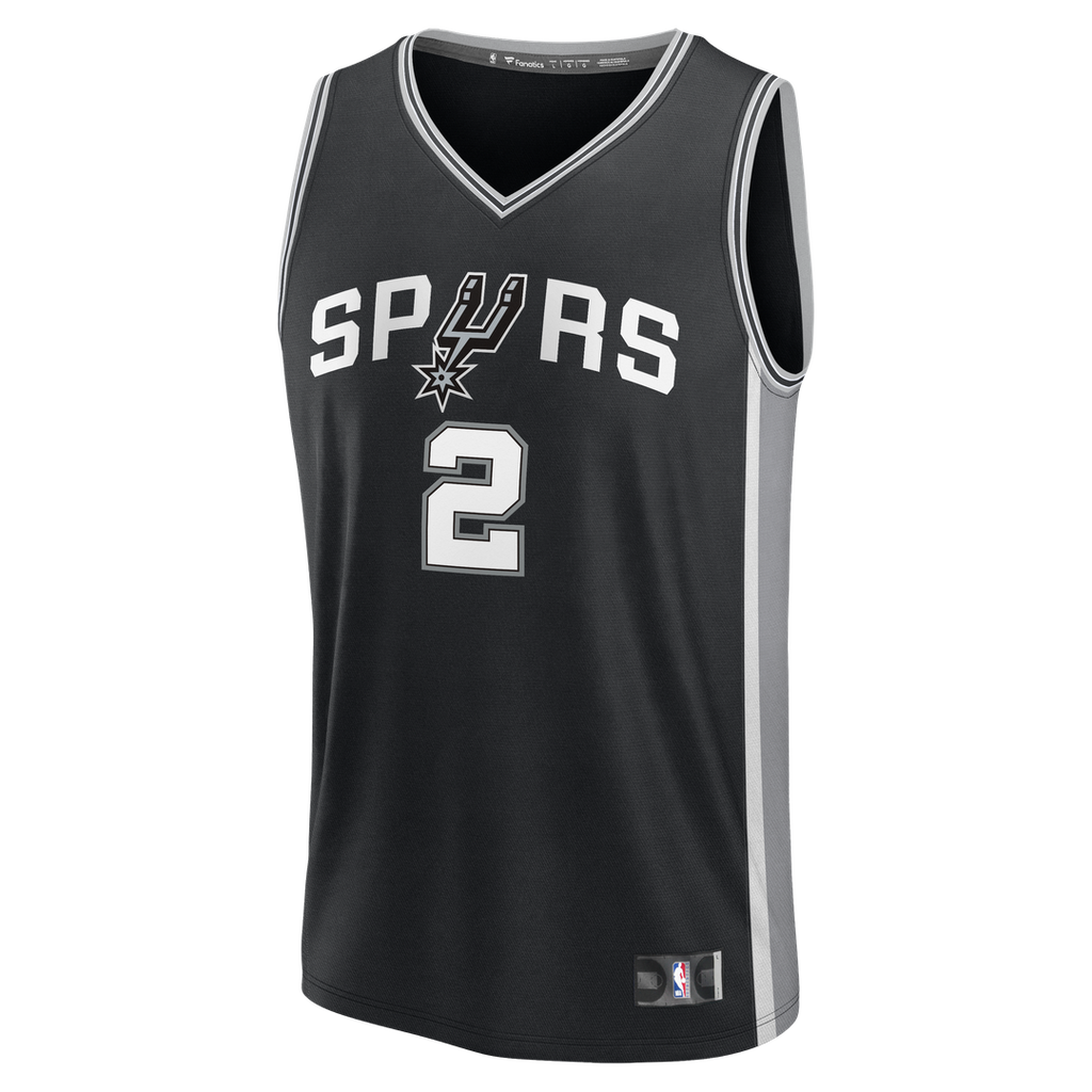San Antonio Spurs Dylan Harper Fanatics Fast Break Jersey - Black - Icon Edition