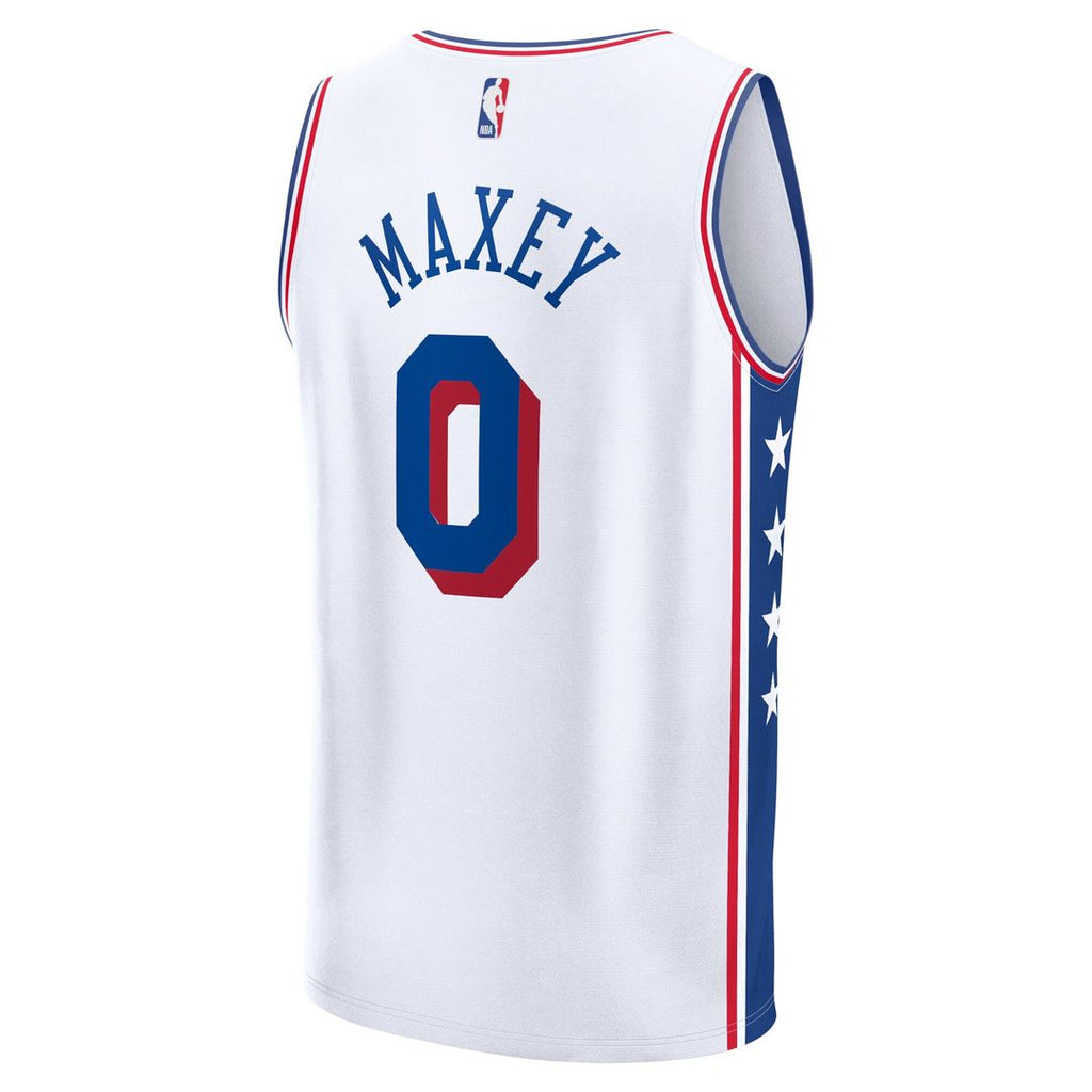 Philadelphia 76Ers Tyrese Maxey Fanatics Fast Break Replica Player Jersey - Association Edition - White