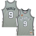 San Antonio Spurs Tony Parker Mitchell & Ness Unisex Hall Of Fame Class Of 2023 Throwback Swingman Jersey - Gray