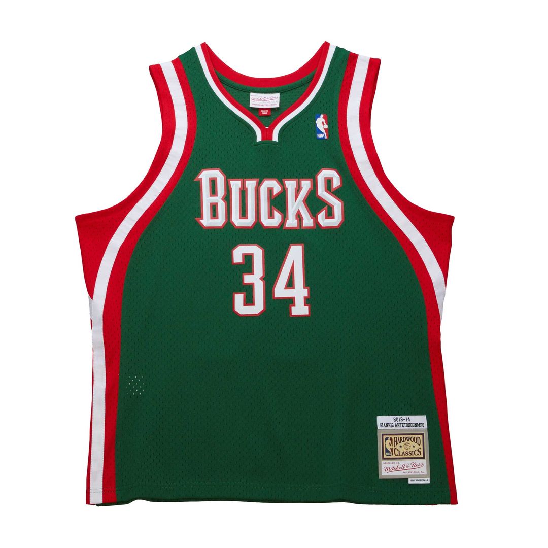 Milwaukee Bucks Giannis Antetokounmpo Mitchell & Ness 2014/15 Hardwood Classics Swingman Jersey - Red