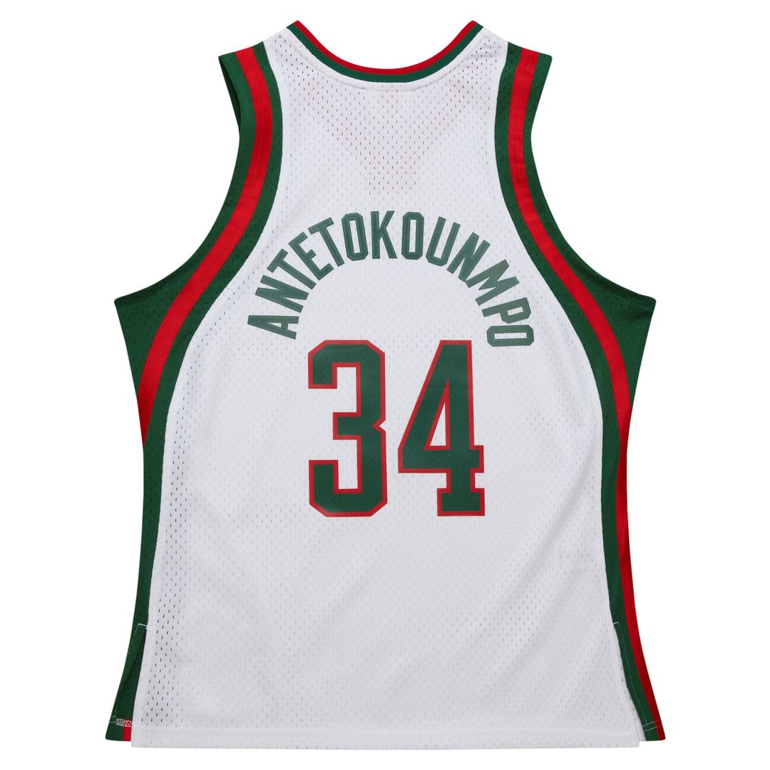 Milwaukee Bucks Giannis Antetokounmpo Mitchell & Ness 2013/14 Hardwood Classics Swingman Jersey - Hunter Green