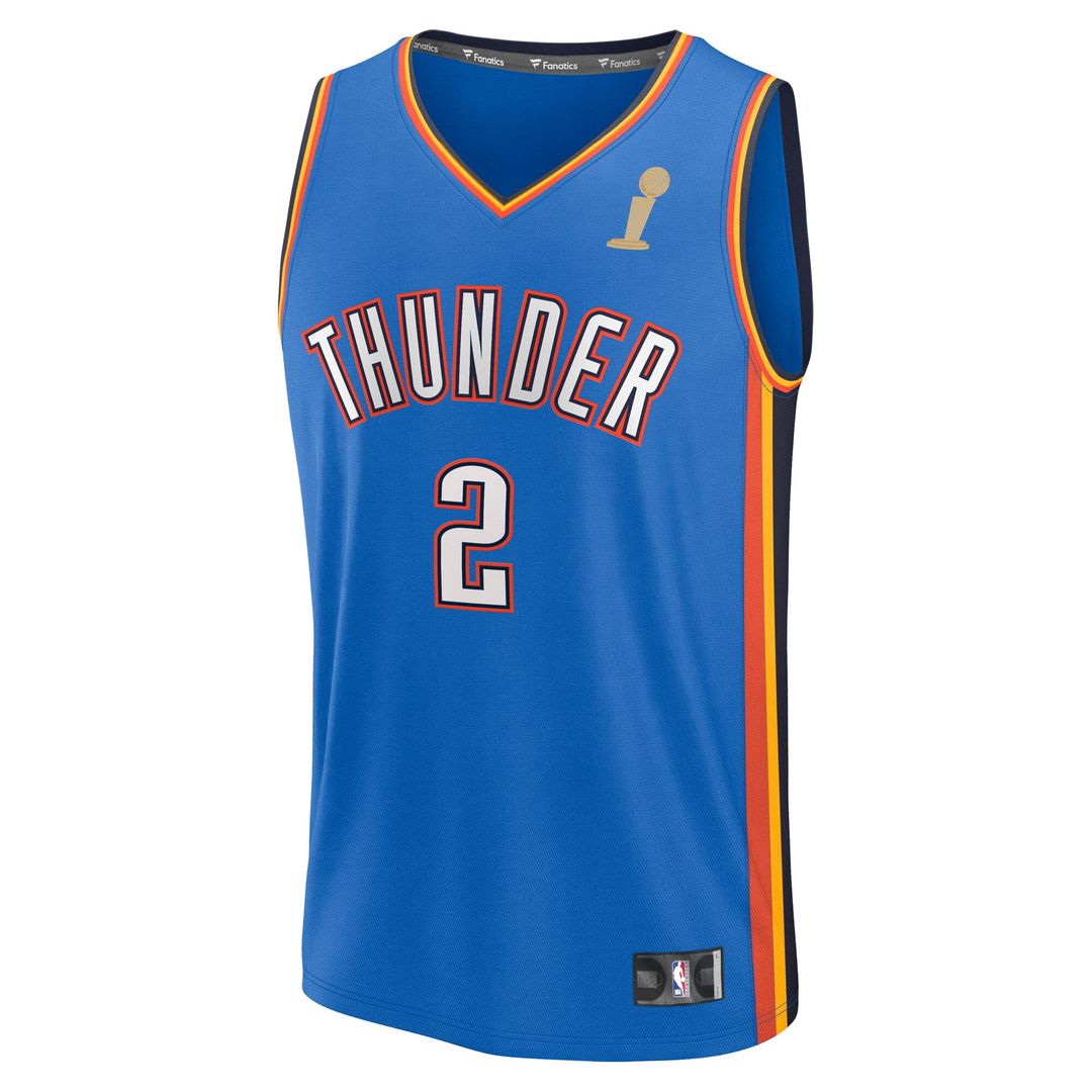 Oklahoma City Thunder Shai Gilgeous - Alexander Fanatics Youth Nba Finals Champions Fast Break Replica Player Jersey - Blue - Icon Edition