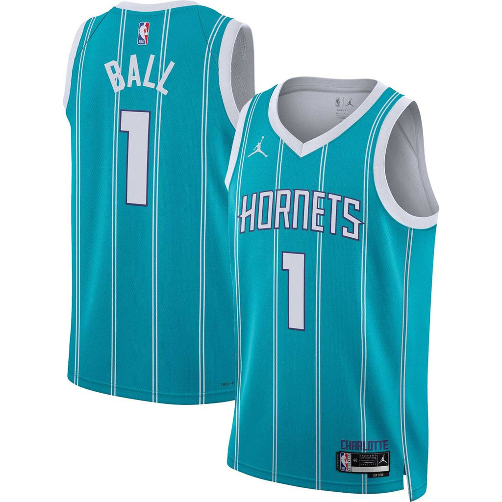 Charlotte Hornets Lamelo Ball Jordan Brand Unisex Swingman Jersey - Icon Edition - Teal