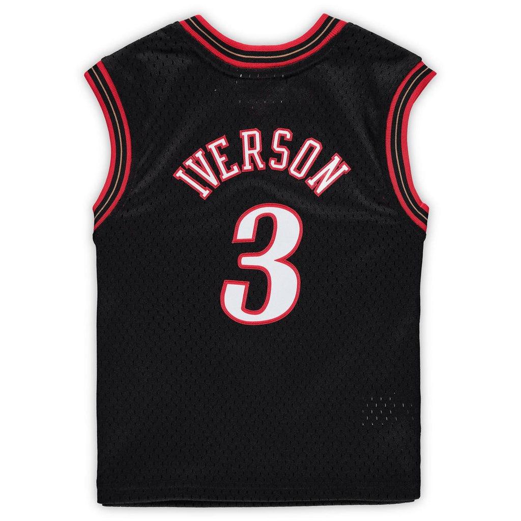 Philadelphia 76Ers Allen Iverson Mitchell & Ness Preschool 2000 - 2001 Hardwood Classics Throwback Team Jersey - Black