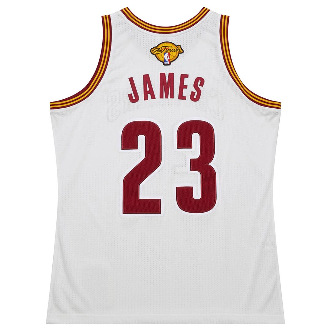 Cleveland Cavaliers Lebron James Mitchell & Ness 2015/16 Hardwood Classics Authentic Jersey - White