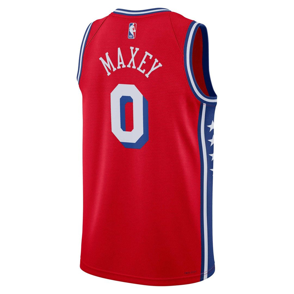 Philadelphia 76Ers Tyrese Maxey Jordan Brand Unisex Swingman Jersey - Statement Edition - Red