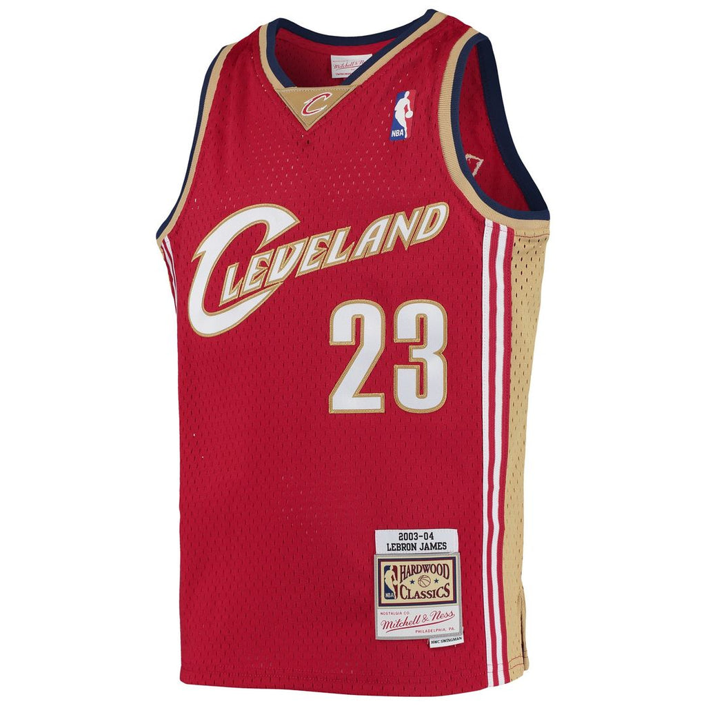 Cleveland Cavaliers Lebron James Mitchell & Ness Youth 2003 - 04 Hardwood Classics Swingman Jersey - Wine