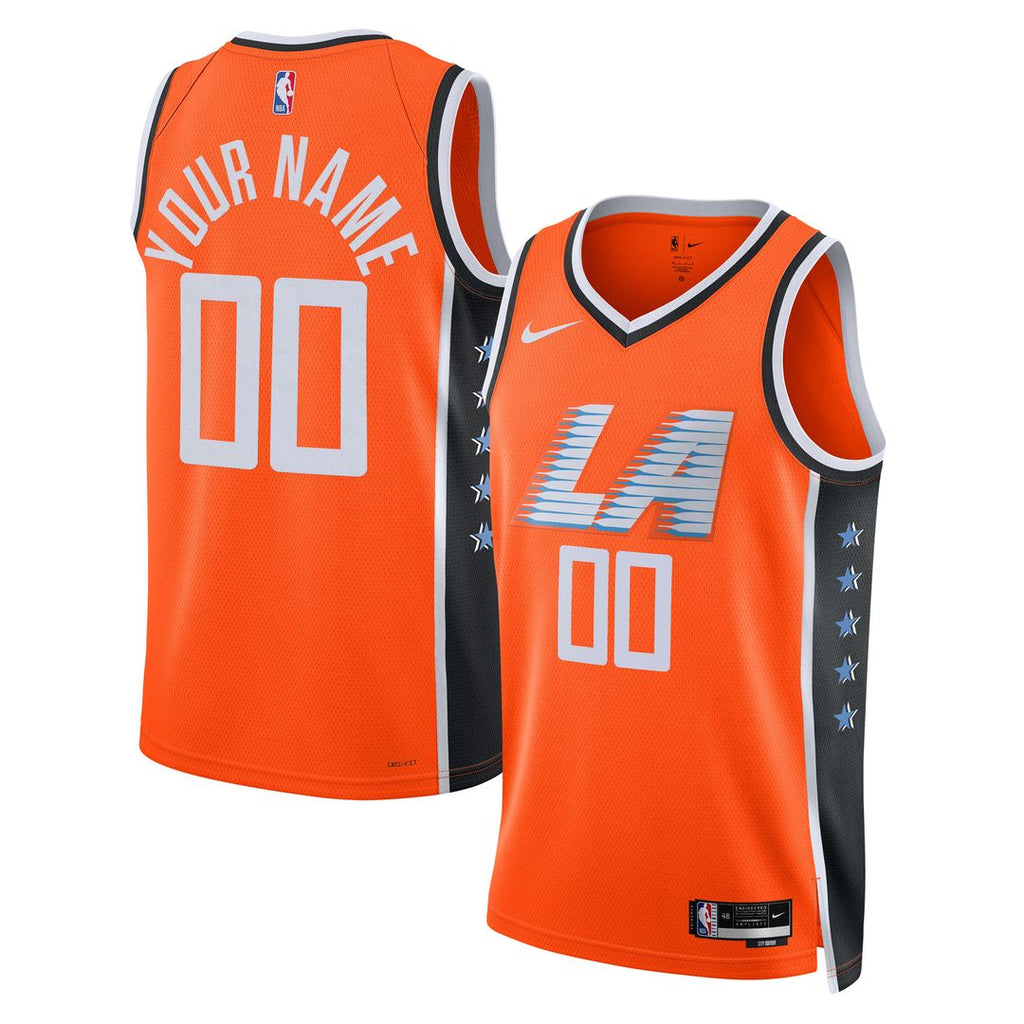 La Clippers Nike Unisex /26 City Edition Swingman Custom Jersey - Orange