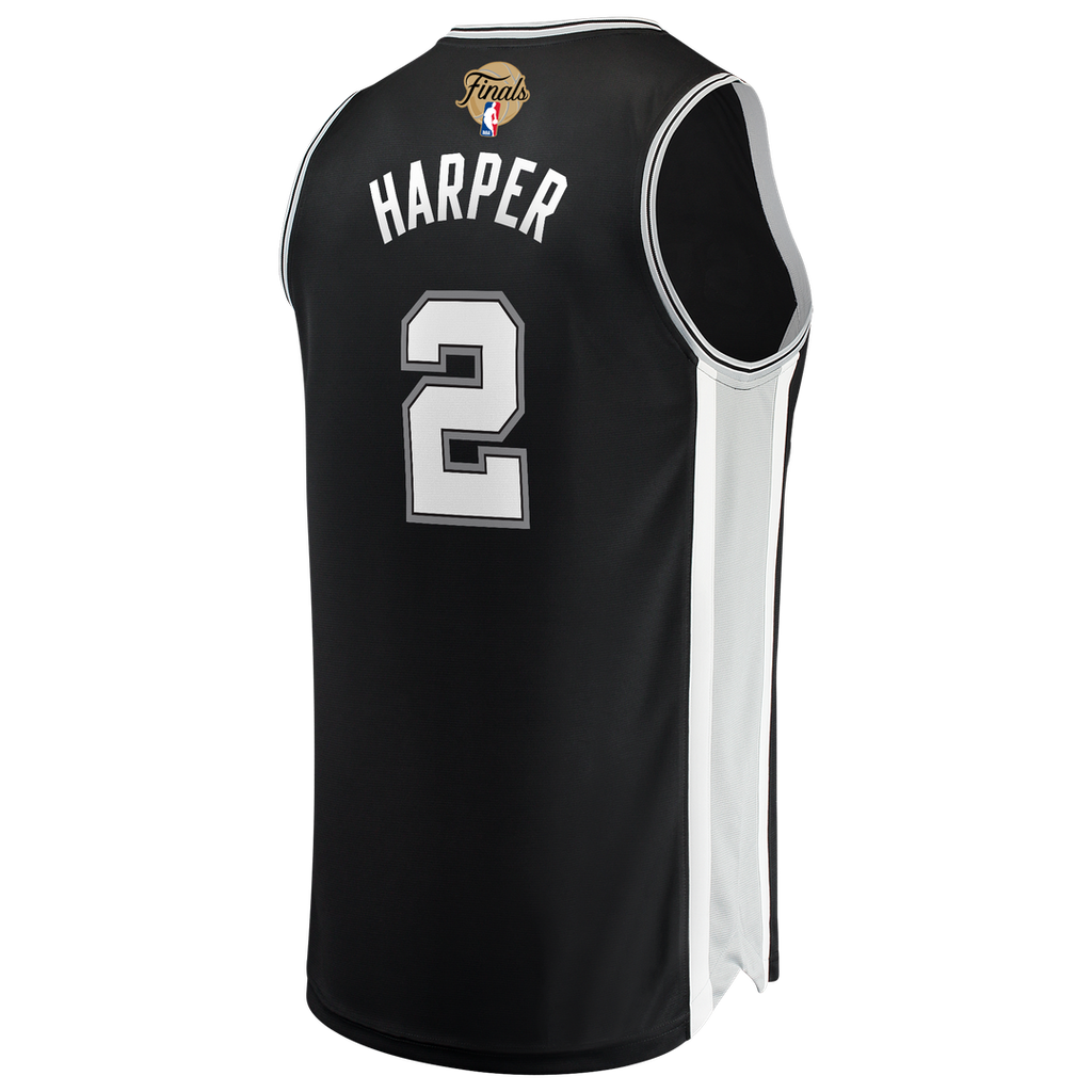 San Antonio Spurs Dylan Harper Fanatics Nba Finals Patch Fast Break Jersey - Icon Edition - Black
