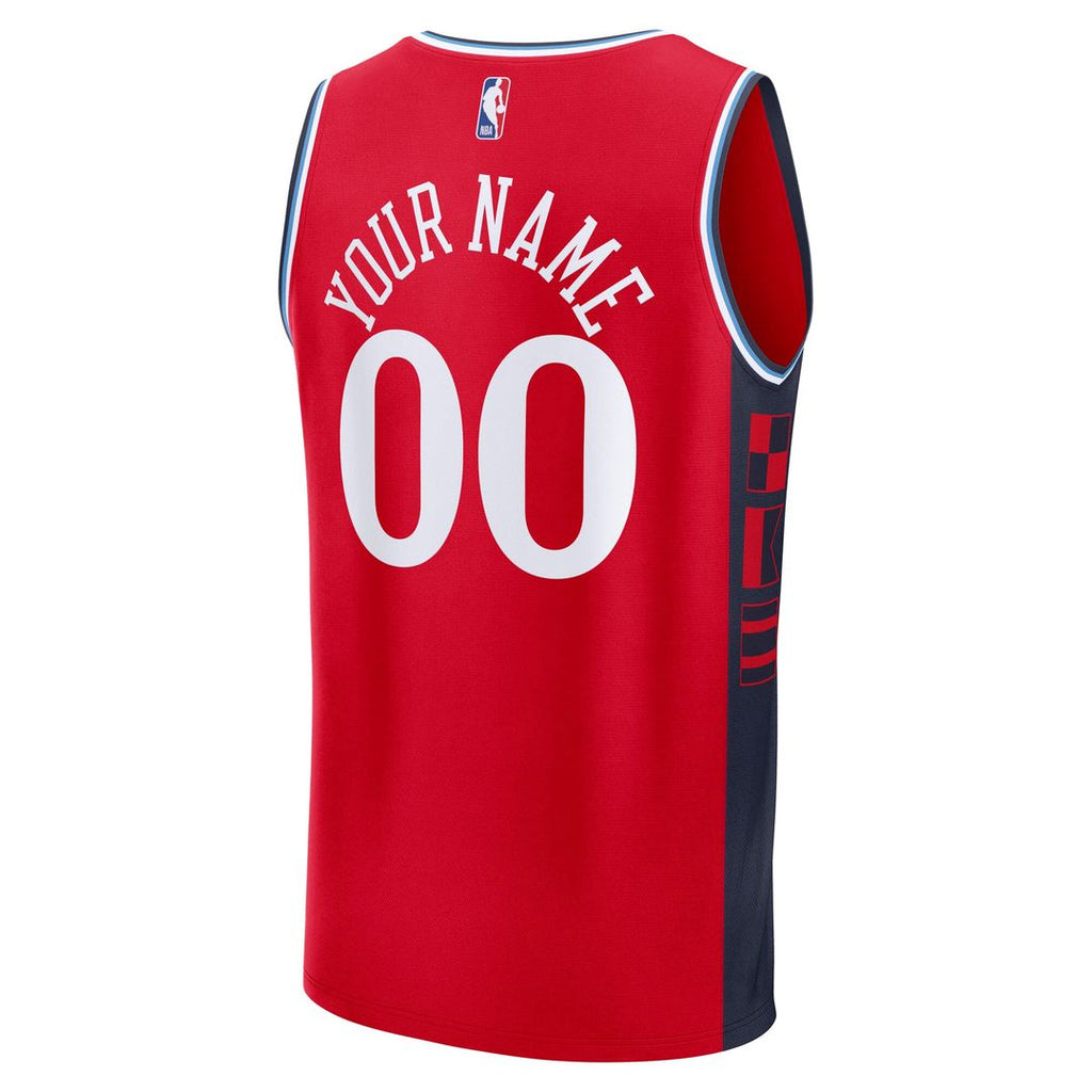 La Clippers Fanatics Youth Fast Break Custom Replica Jersey - White - Association Edition