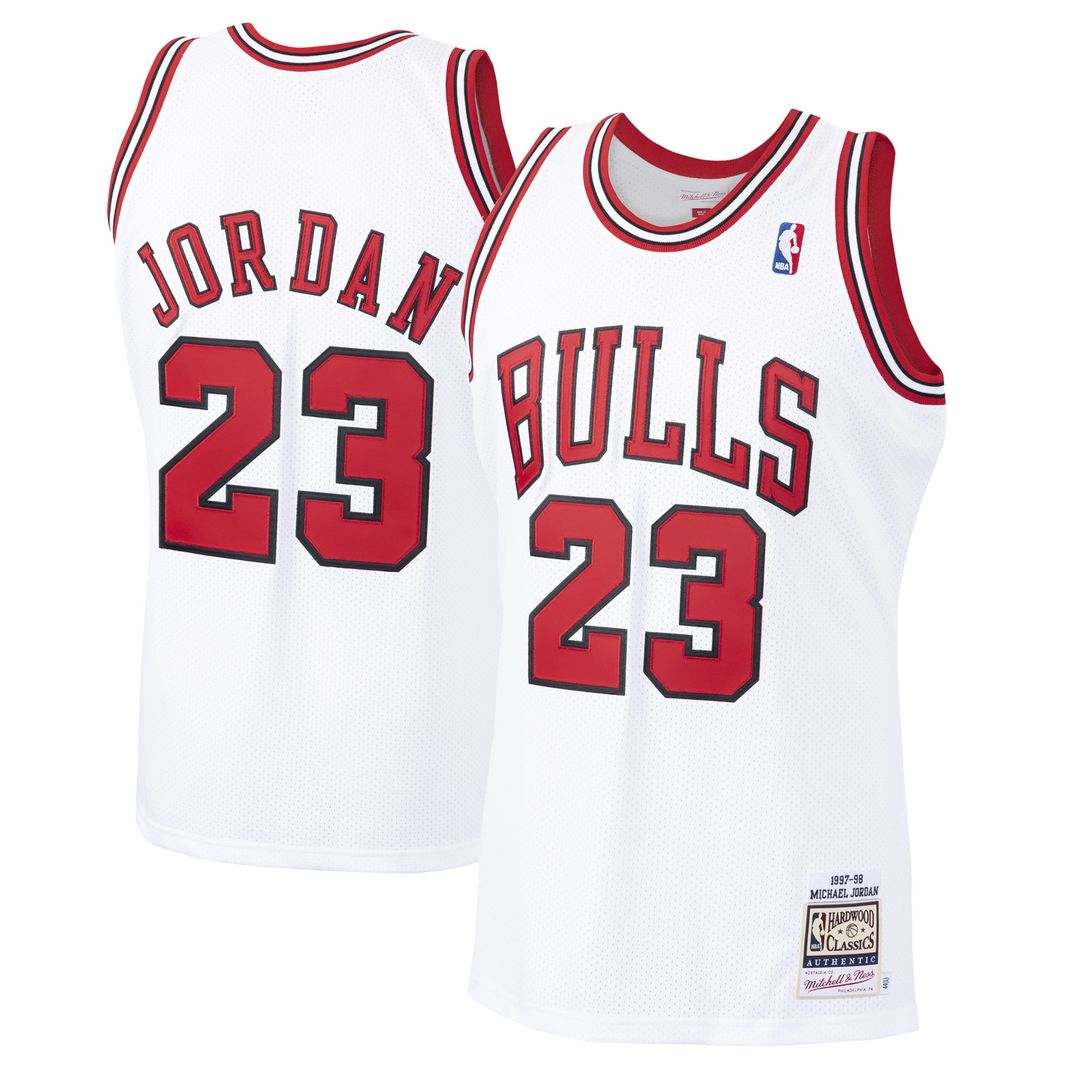 Chicago Bulls Michael Jordan Mitchell & Ness 1997/98 Hardwood Classics Authentic Jersey - Scarlet