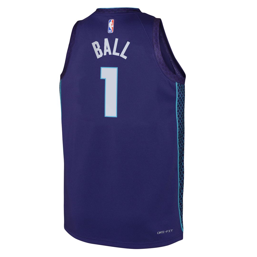Charlotte Hornets Lamelo Ball Jordan Brand Youth Swingman Jersey - Statement Edition - Purple