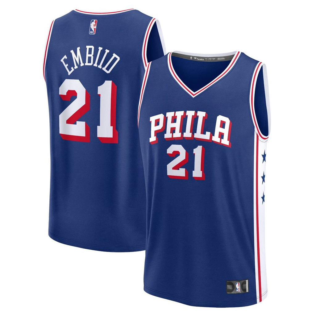 Philadelphia 76Ers Joel Embiid Fanatics Fast Break Replica Jersey - Icon Edition - Royal