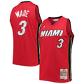 Miami Heat Dwyane Wade Mitchell & Ness Hardwood Classics Swingman Jersey - Red