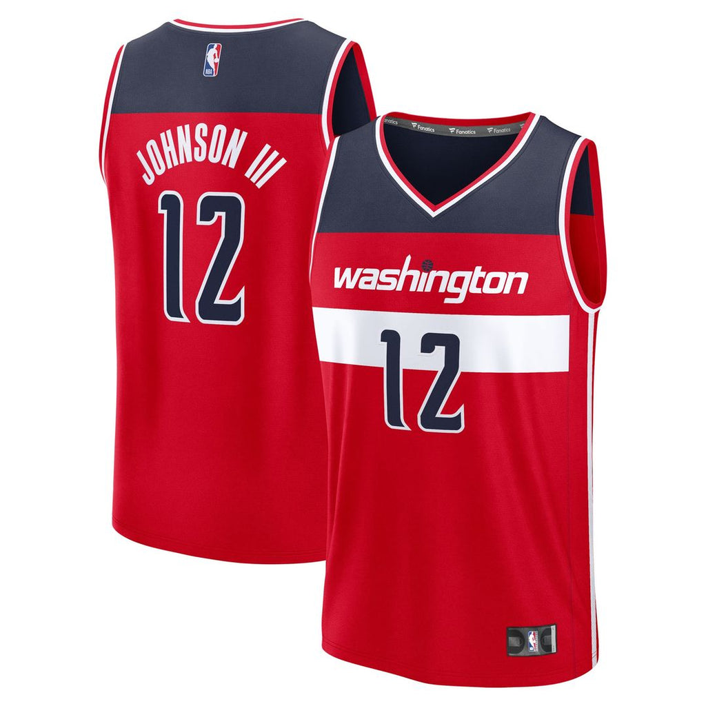 Washington Wizards Tre Johnson Iii Fanatics Nba Draft First Round Pick Fast Break Replica Jersey - Icon Edition - Red