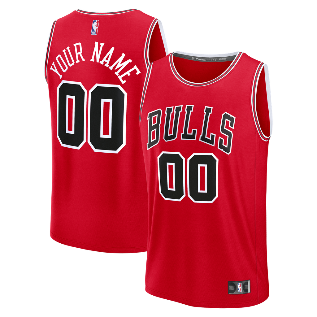 Chicago Bulls Fanatics Youth Fast Break Custom Jersey - Icon Edition - Red