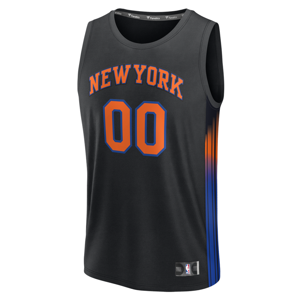 New York Knicks Fanatics Fast Break Custom Jersey - Statement Edition - Navy
