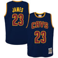 Cleveland Cavaliers Lebron James Mitchell & Ness Youth 2015/16 Hardwood Classics Swingman Jersey - Navy