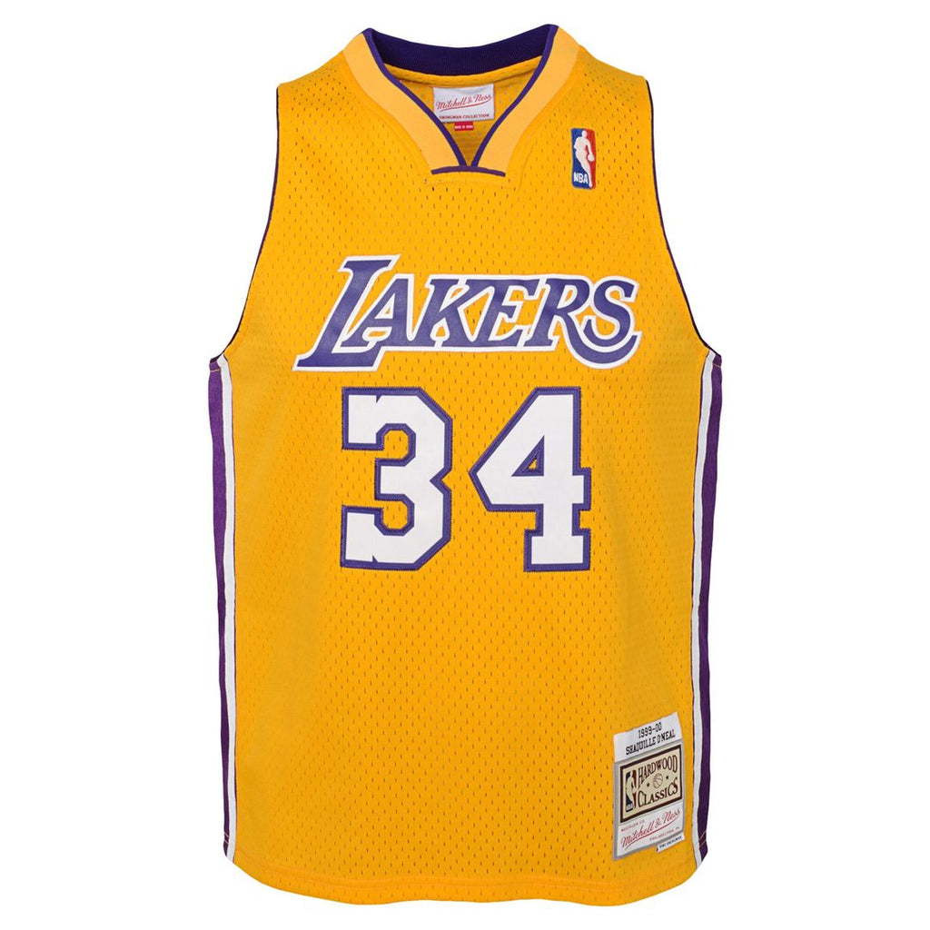 Los Angeles Lakers Shaquille O'Neal Mitchell & Ness Youth 1999/00 Hardwood Classics Swingman Jersey - Gold