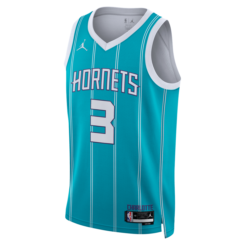 Charlotte Hornets Coby White Jordan Brand Unisex Swingman Jersey - Icon Edition - Teal