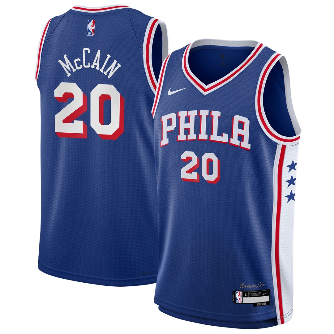 Philadelphia 76Ers Jared Mccain Nike Youth Swingman Jersey - Icon Edition - Royal