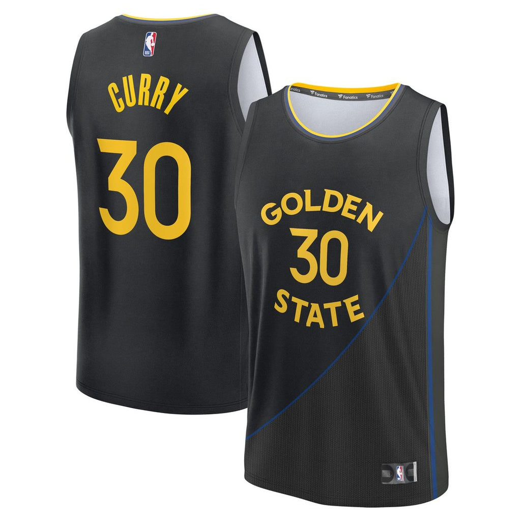 Golden State Warriors Stephen Curry Fanatics Fast Break Replica Player Jersey - Statement Edition - Black