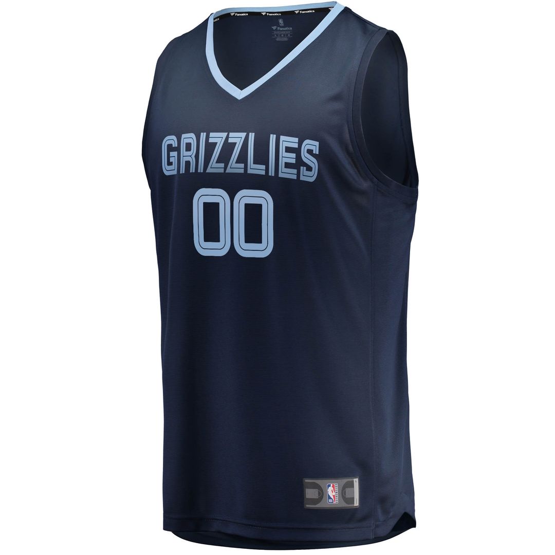 Memphis Grizzlies Fanatics Fast Break Custom Replica Jersey Navy - Icon Edition