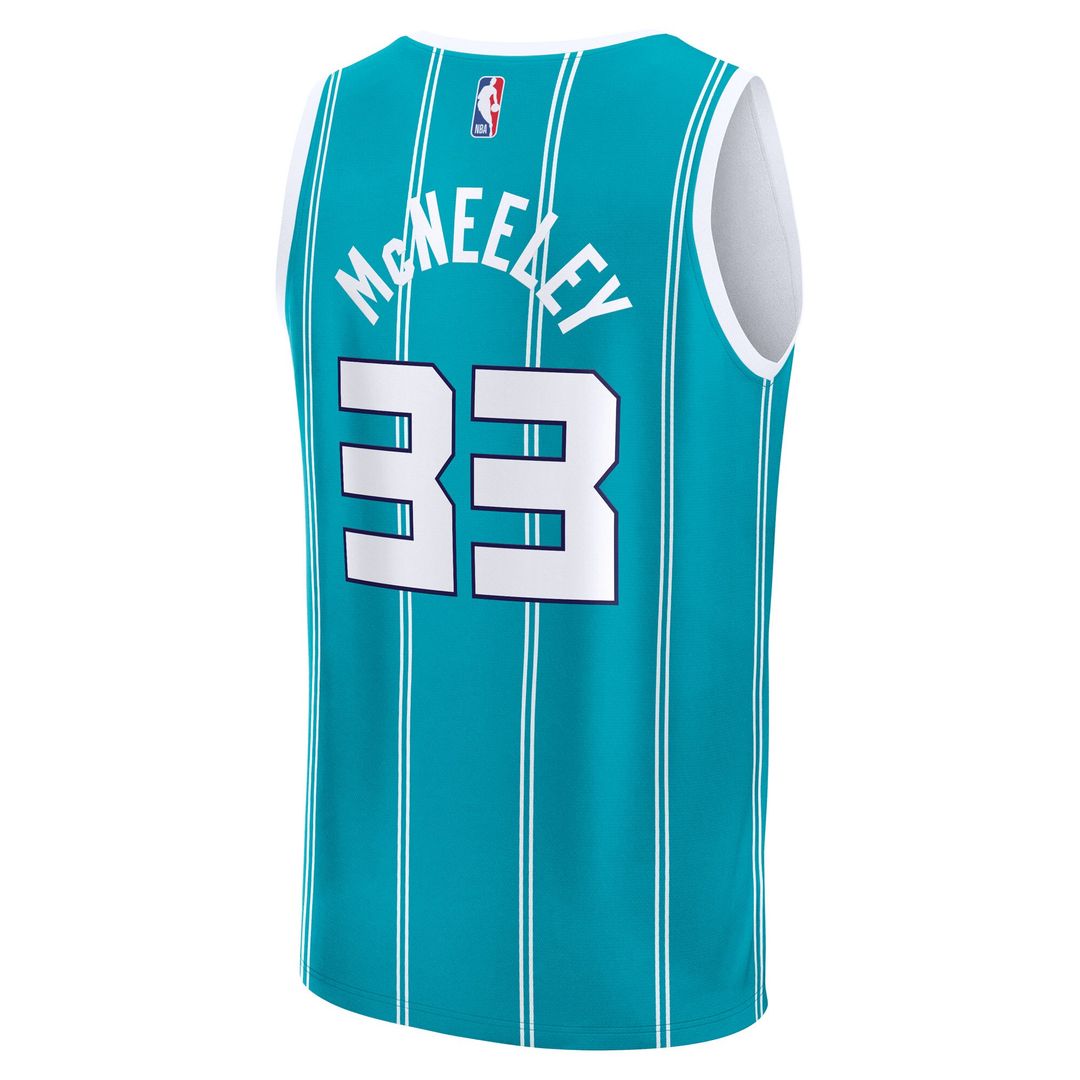 Charlotte Hornets Liam Mcneeley Fanatics Fast Break Replica Jersey - Teal - Icon Edition