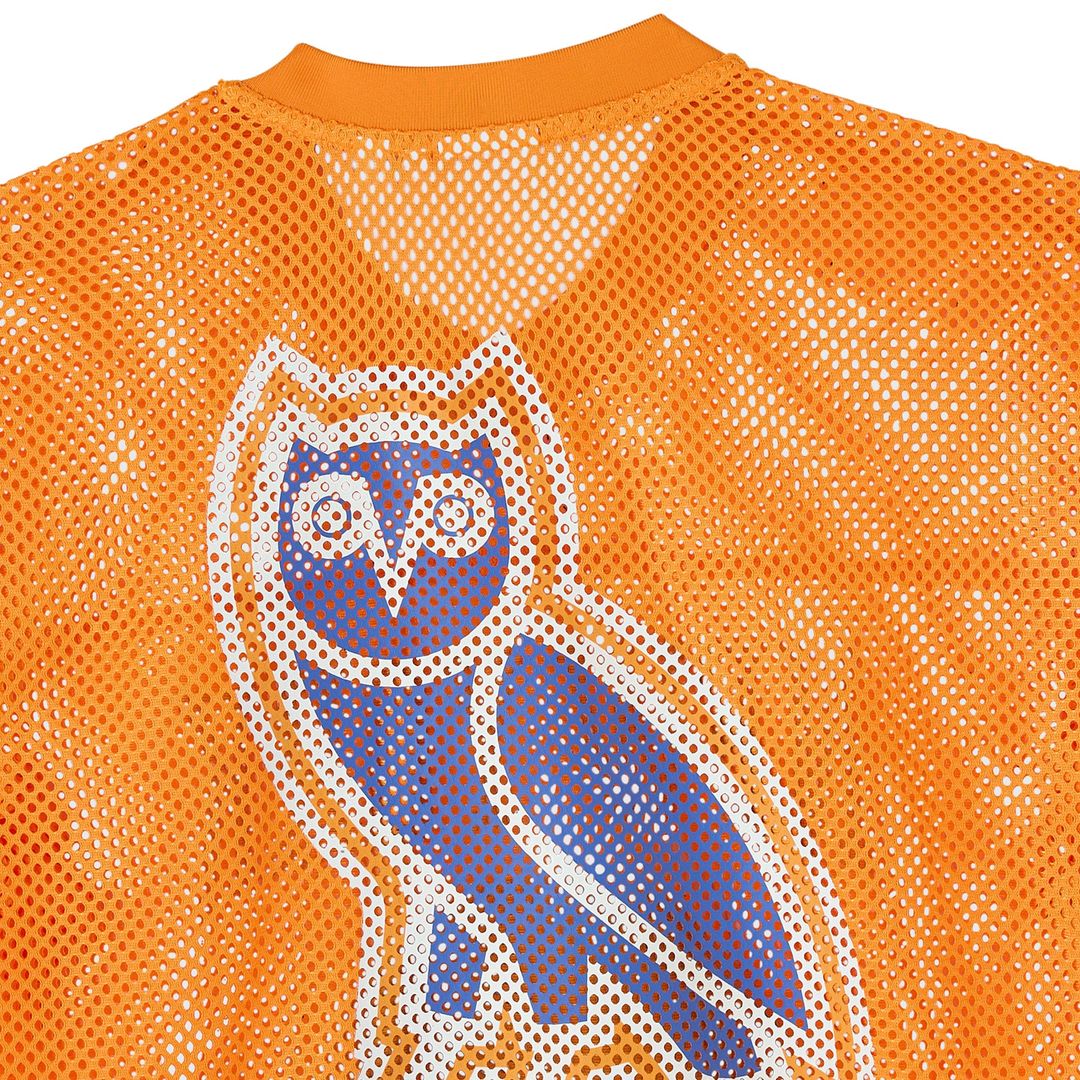 New York Knicks Ovo X Nba Mesh Football Fashion Jersey - Orange