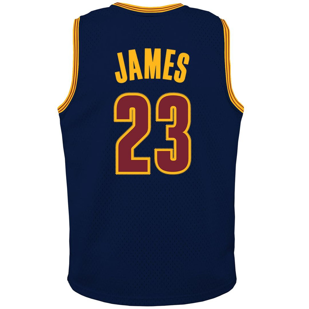 Cleveland Cavaliers Lebron James Mitchell & Ness Youth 2015/16 Hardwood Classics Swingman Jersey - Navy