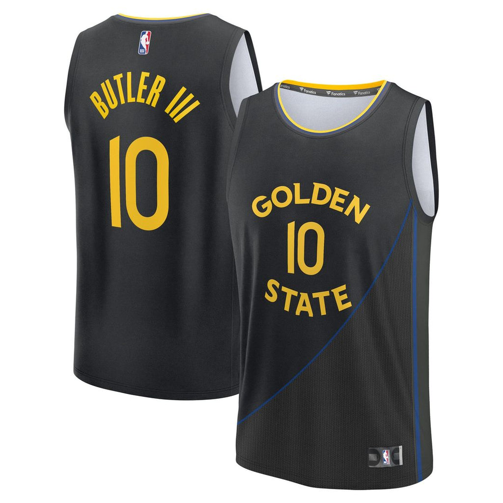 Golden State Warriors Jimmy Butler Iii Fanatics Fast Break Replica Player Jersey - Statement Edition - Black