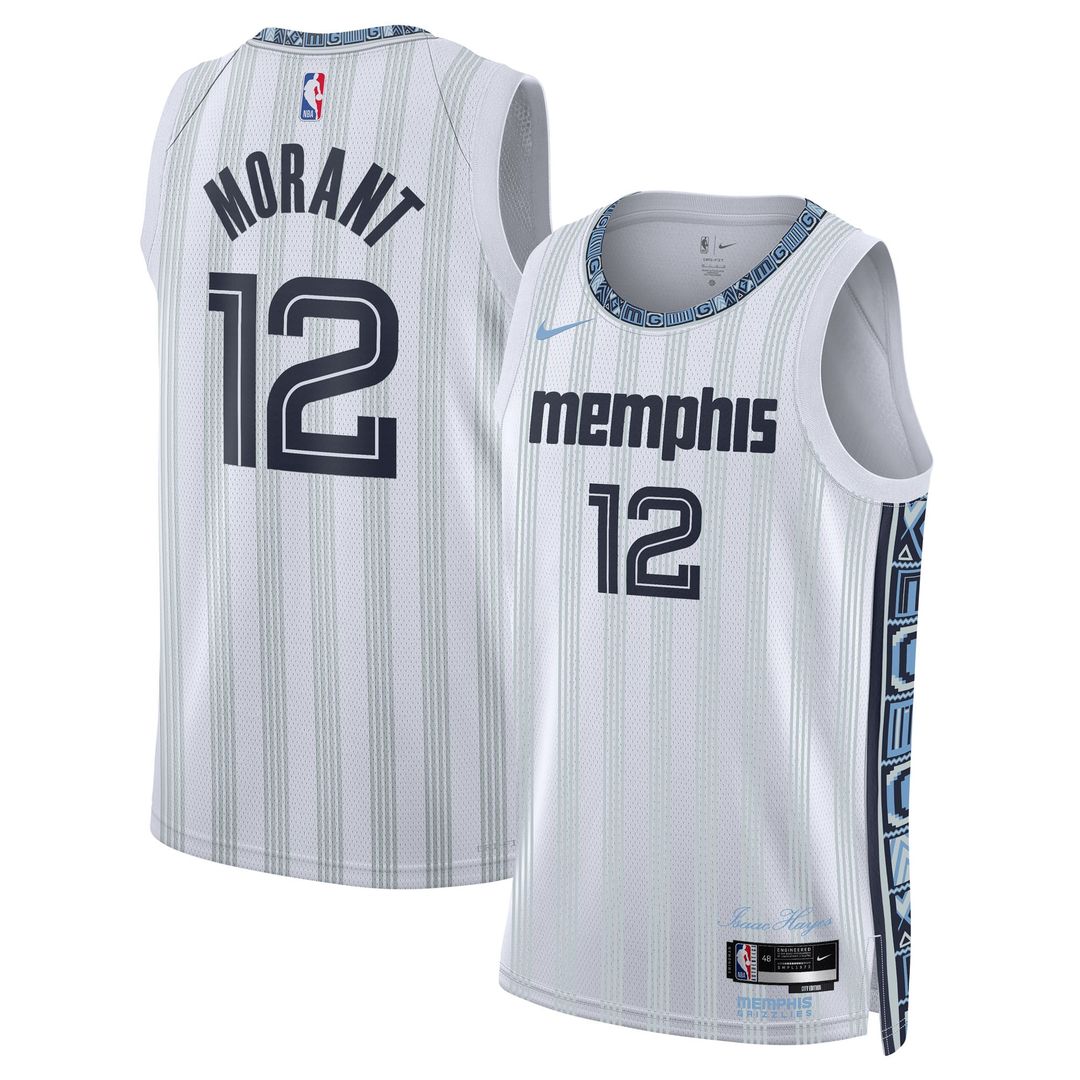 Memphis Grizzlies Ja Morant Nike Unisex /26 Swingman Jersey - White - City Edition