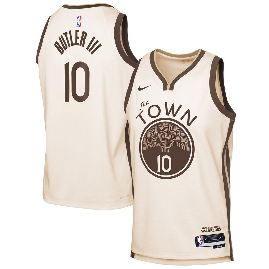 Golden State Warriors Jimmy Butler Iii Nike Youth /26 City Edition Swingman Jersey - Tan