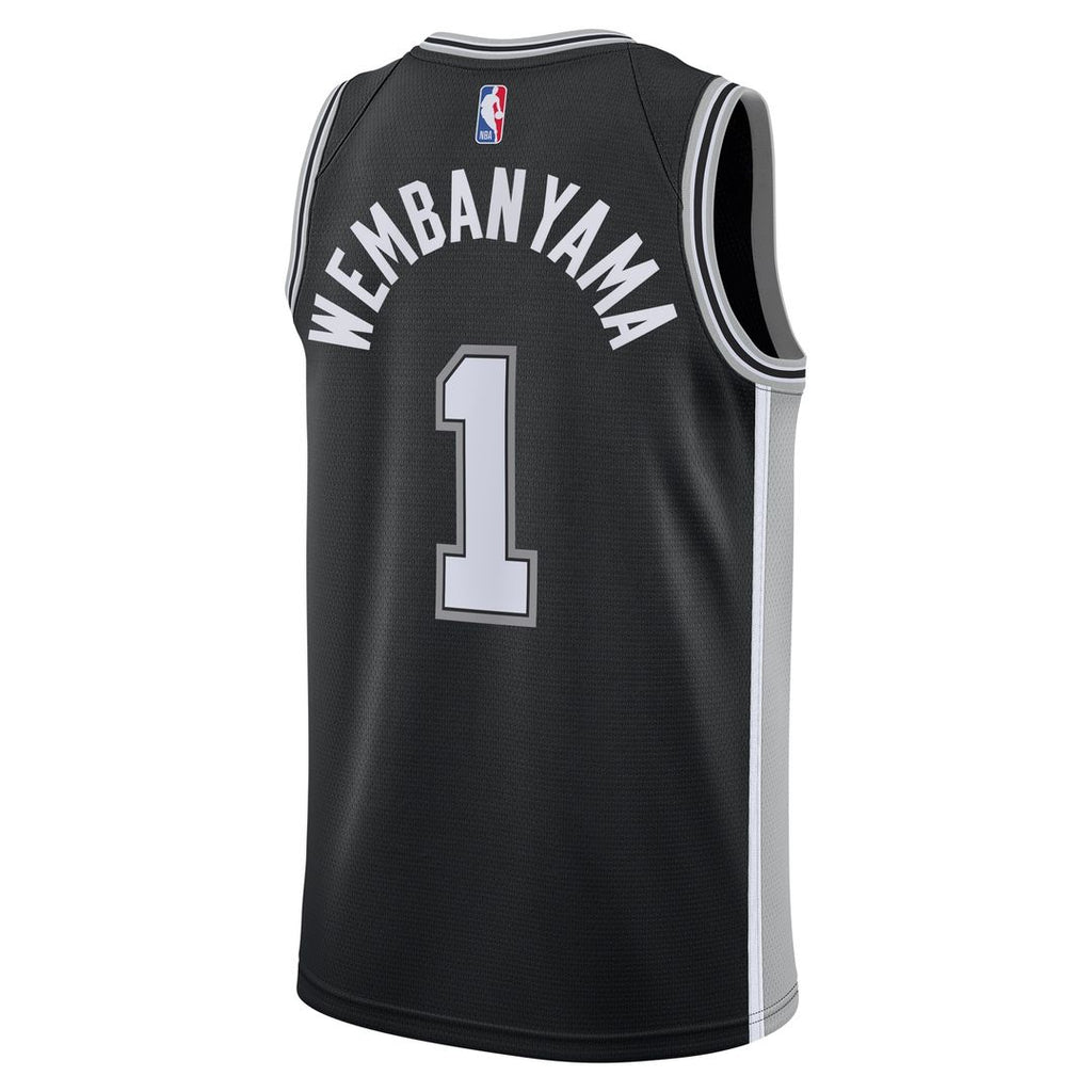 San Antonio Spurs Victor Wembanyama Nike Youth Swingman Jersey - Icon Edition - Black