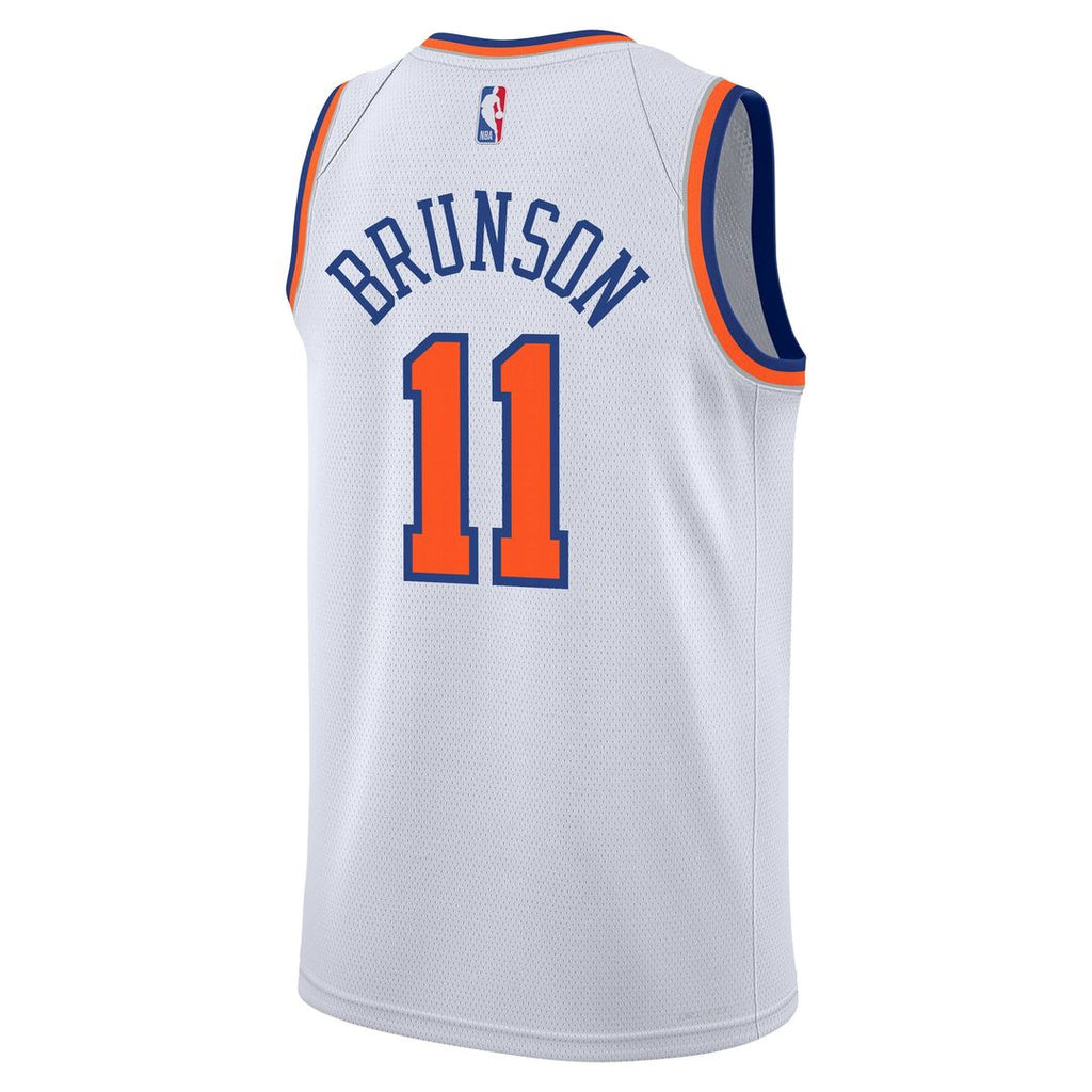New York Knicks Jalen Brunson Nike Youth Association Swingman Jersey - White