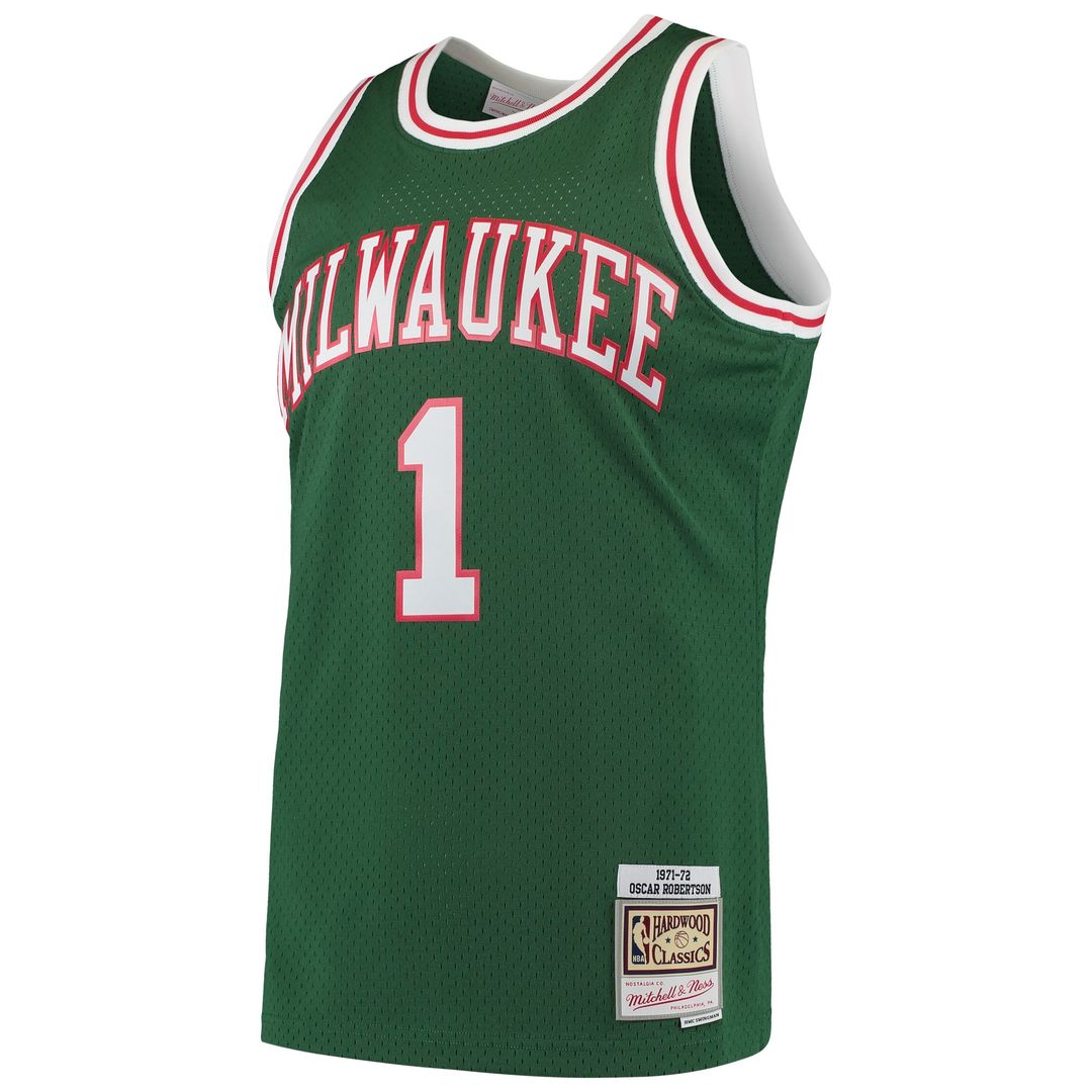Milwaukee Bucks Oscar Robertson Mitchell & Ness Hardwood Classics Swingman Jersey - White