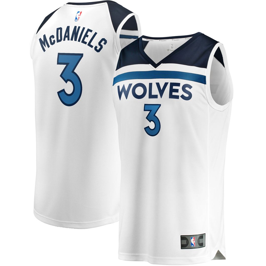 Minnesota Timberwolves Jaden Mcdaniels Fanatics Fast Break Replica Player Jersey - Association Edition - White