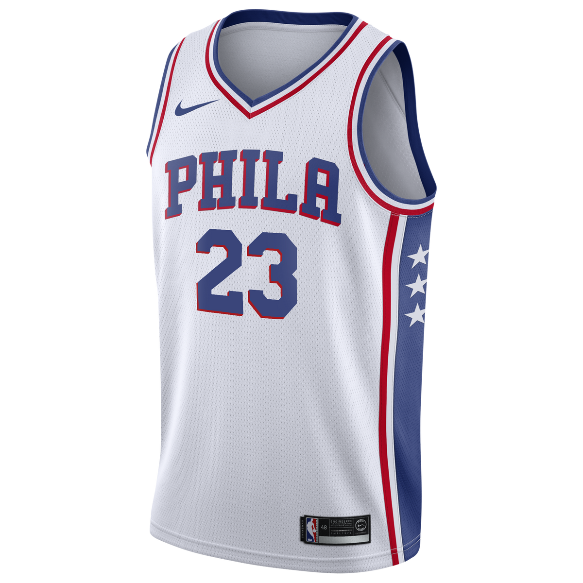 LeBron James Philadelphia 76ers Association Edition Swingman Jersey - White - Youth